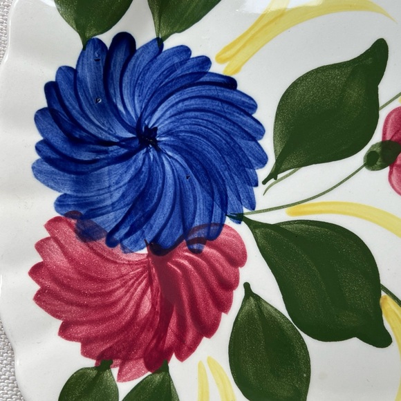 Vintage BLUE RIDGE Southern Pottery CHRYSANTHEMUM Large Oval Platter Plate 14x11 - Picture 4 of 9